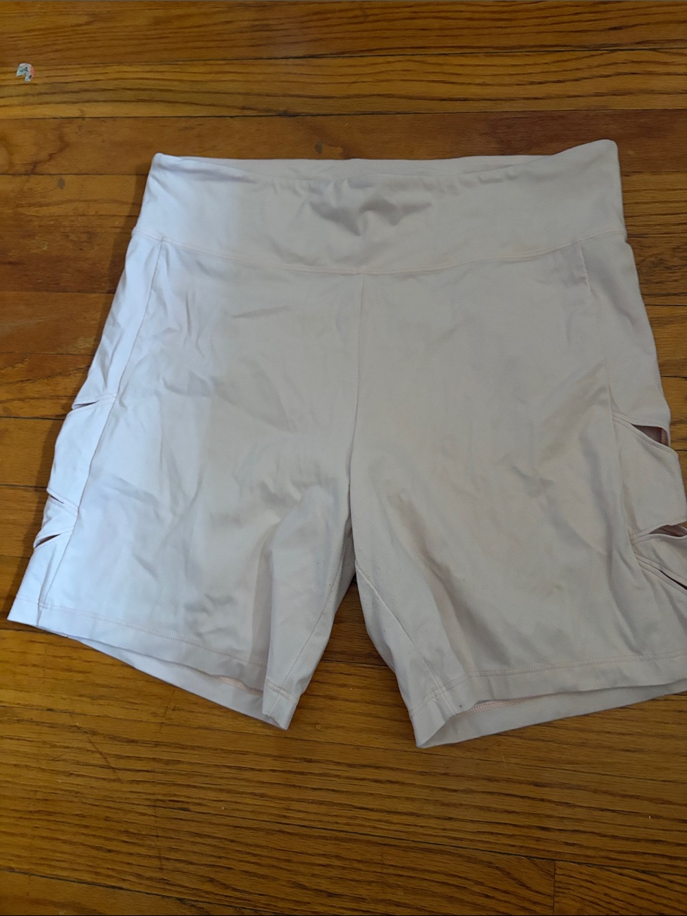 Victoria's Secret Light Pink Athletic Shorts with Side Cutouts